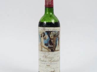Vente aux enchères 1 BOUTEILLE CHÂTEAU MOUTON ROTHSCHILD 1er GCC PAUILLAC - 1973 - BEP/CA