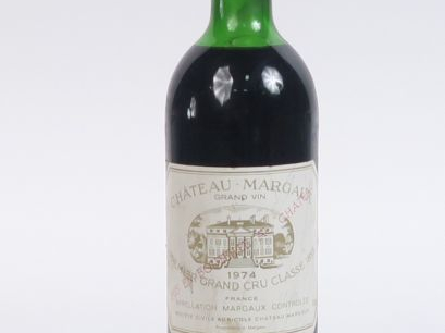 1 BOUTEILLE CHÂTEAU MARGAUX 1er GCC GRAVES - 1974 - HEP/MEP