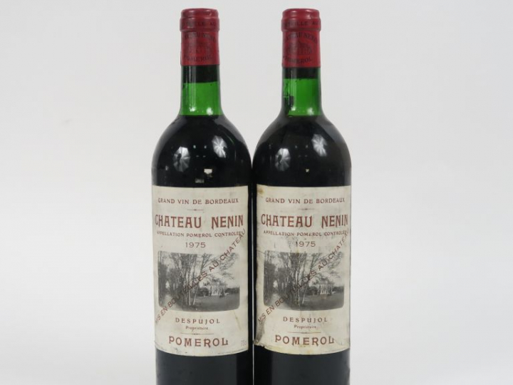 2 BOUTEILLES CHÂTEAU NENIN POMEROL - 1975 - BG