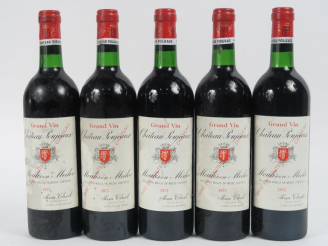 Vente aux enchères 5 BOUTEILLES CHÂTEAU POUJEAUX MOULIS - 1975 - BG