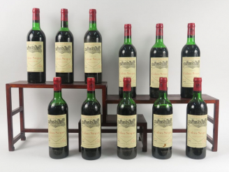 Vente aux enchères 11 BOUTEILLES CHÂTEAU CALON SEGUR GCC ST ESTEPHE - 1976 - DE HEP à BEP