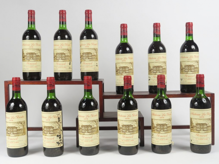12 BOUTEILLES CHÂTEAU LA POINTE POMEROL - 1978 - CBO - 3 LB/3 LB-HEP/4