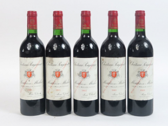 Vente aux enchères 5 BOUTEILLES CHÂTEAUX POUJEAUX MOULIS - 1983 