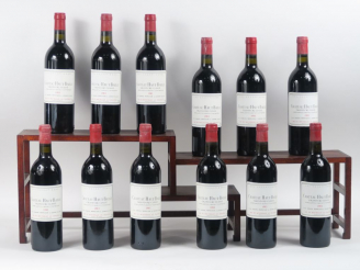 Vente aux enchères 12 BOUTEILLES CHÂTEAU HAUT BAILLY GCC GRAVES - 1983 - CBO - BG+