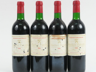 Vente aux enchères 4 BOUTEILLES CHÂTEAU PARADIS MONTAGNE ST ÉMILION - 1984 - BG/ELA