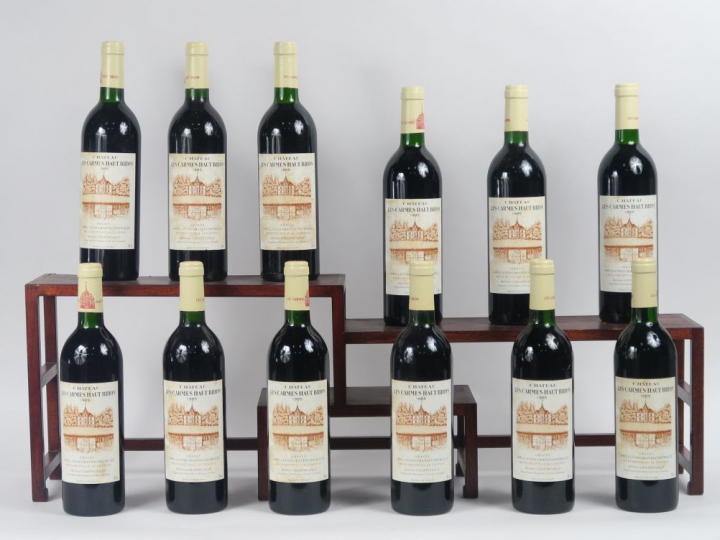 12 BOUTEILLES CHÂTEAU LES CARMES HAUT BRION GRAVES - 1985 - CBO - BG