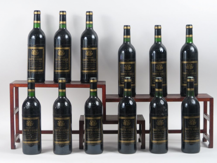 12 BOUTEILLES CHÂTEAU TROTTEVIEILLE 1er GCC ST EMILION - 1985 - CBO - 