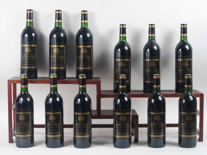 12 BOUTEILLES CHÂTEAU TROTTEVIEILLE 1er GCC ST EMILION - 1985 - CBO - 
