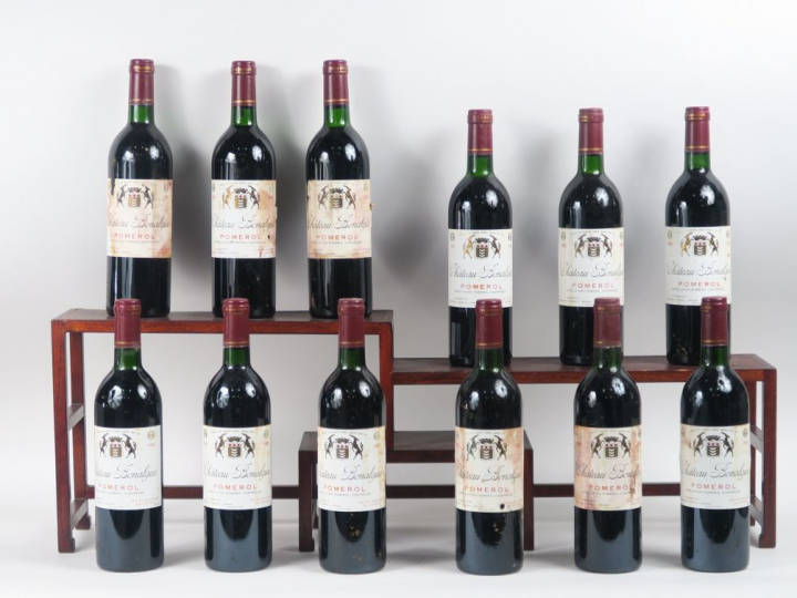 12 BOUTEILLES CHÂTEAU BONALGUE POMEROL - 1985 - 10 BG/2 LB/5 EA