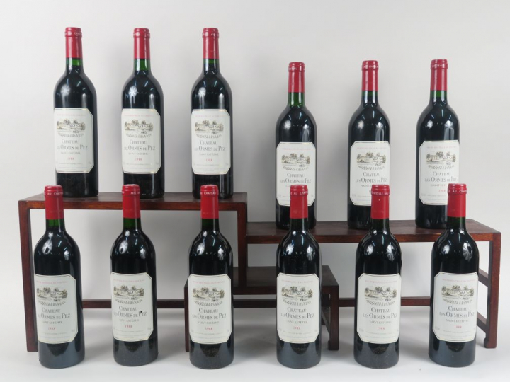 12 BOUTEILLES CHÂTEAU LES ORMES DE PEZ ST ESTEPHE - 1988 - CBO - 3 BG