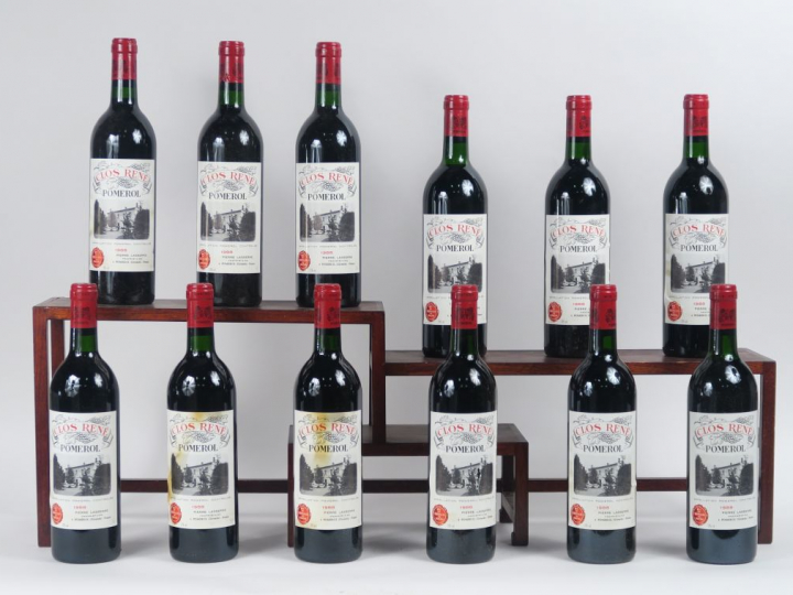 12 BOUTEILLES CLOS RENE POMEROL - 1988 - CBO - 2 BG/1 LB