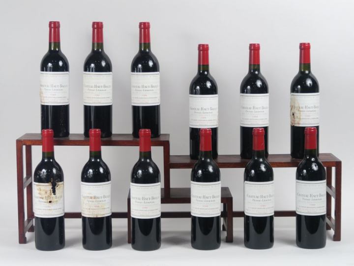 12 BOUTEILLES CHÂTEAU HAUT BAILLY GCC GRAVES - 1988 - CBO - 4 BG/1 EA/