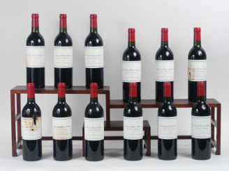 Vente aux enchères 12 BOUTEILLES CHÂTEAU HAUT BAILLY GCC GRAVES - 1988 - CBO - 4 BG/1 EA/