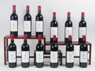 Vente aux enchères 12 BOUTEILLES CHÂTEAU NOUVELLE EGLISE POMEROL - 1988 - CBO - 3 BG/2 LB