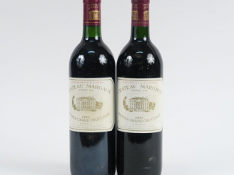 Vente aux enchères 2 BOUTEILLES CHÂTEAU MARGAUX 1er GCC MARGAUX - 1989 - BG
