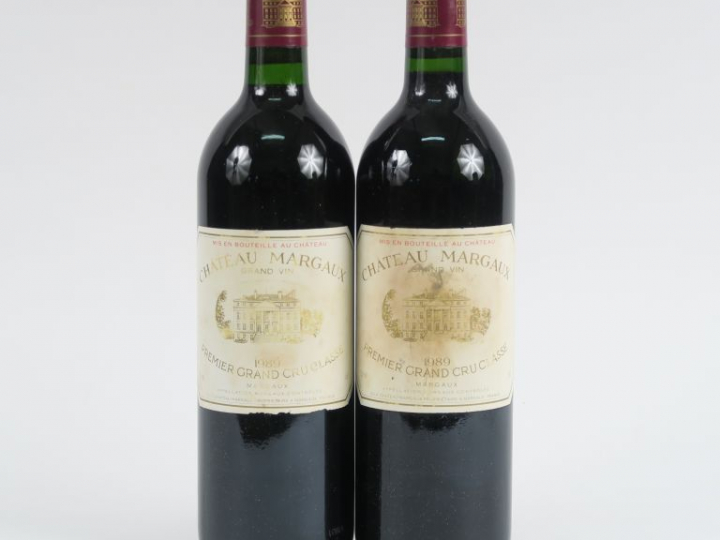 2 BOUTEILLES CHÂTEAU MARGAUX 1er GCC MARGAUX - 1989 - BG/ELA