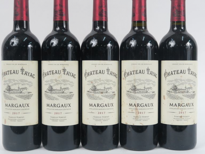 5 BOUTEILLES CHÂTEAU TAYAC MARGAUX - 2017