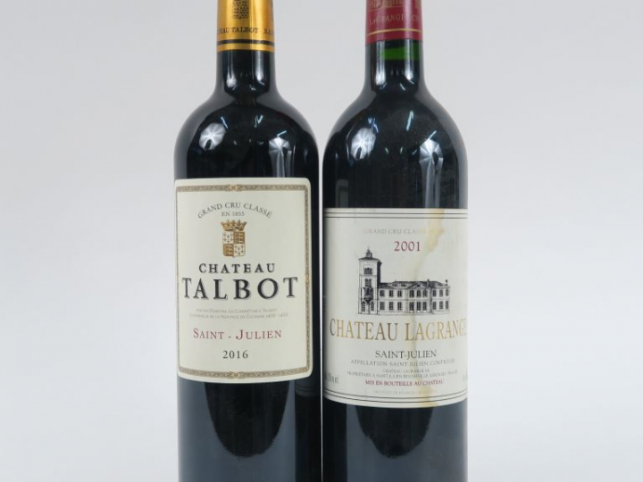 2 BOUTEILLES GCC ST JULIEN : 1 CHÂTEAU LAGRANGE 2001 - 1 CHÂTEAU TALBO