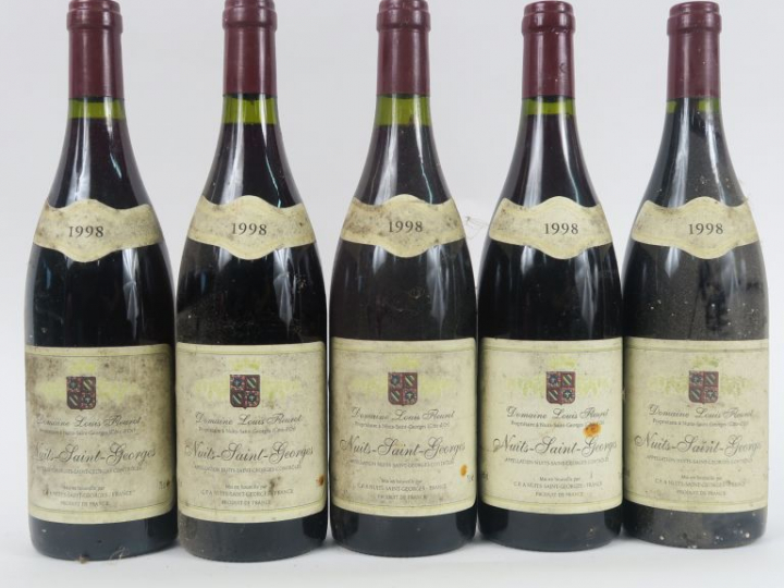 5 BOUTEILLES NUITS ST GEORGES DOMAINE FLEUROT - 1998