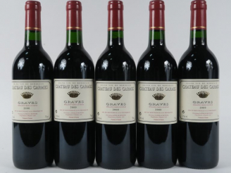 Vente aux enchères 5 BOUTEILLES CHÂTEAU DES CARMES GRAVES - 2000