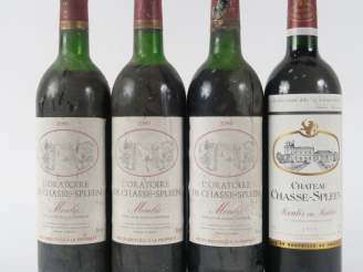 Vente aux enchères 4 BOUTEILLES MOULIS : 1 CHASSE SPLEEN 2000 - 3 L'ORATOIRE DE CHASSE SP
