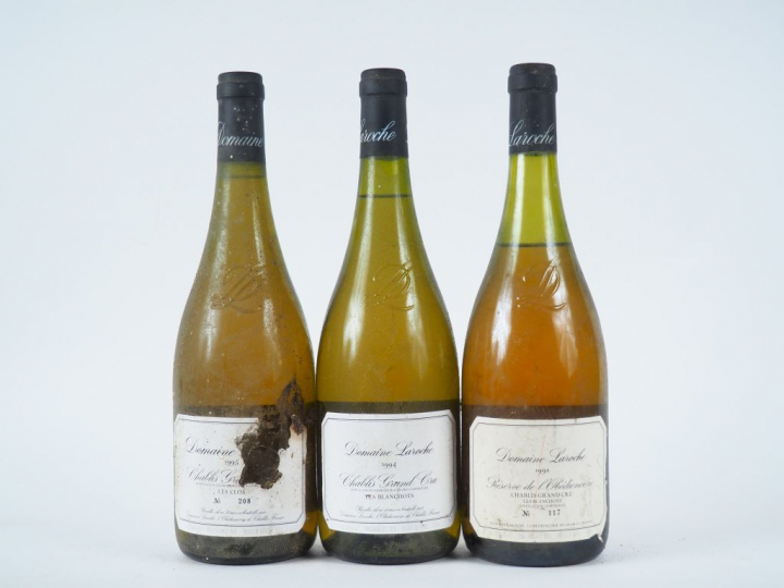 3 BOUTEILLES CHABLIS GC DOMAINE LAROCHE : 1 LES BLANCHOTS 'RESERVE DE 