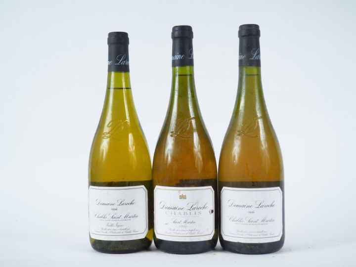 3 BOUTEILLES CHABLIS 'SAINT MARTIN' DOMAINE LAROCHE : 1 de 1994/2 de 1
