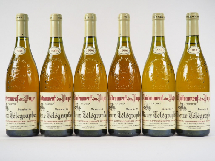 6 BOUTEILLES CHATEAUNEUF DU PAPE BLANC DOMAINE DU VIEUX TELEGRAPHE 'LA
