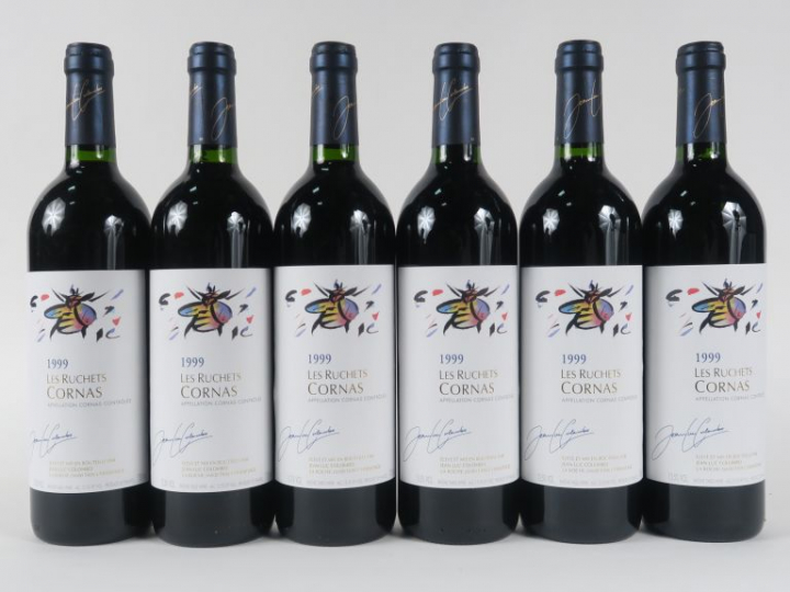 6 BOUTEILLES CORNAS 'LES RUCHETS' JEAN LUC COLOMBO - 1999 - CBO - BG+