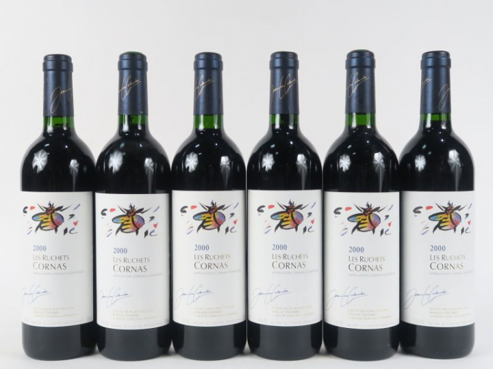 6 BOUTEILLES CORNAS 'LES RUCHETS' JEAN LUC COLOMBO - 2000 - CBO - BG+