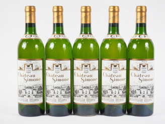 Vente aux enchères 5 BOUTEILLES CHÂTEAU SIMONE 'PALETTE' BLANC - 1987 - BG