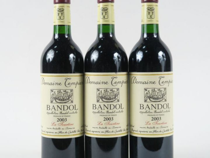 3 BOUTEILLES DOMAINE TEMPIER 'LA TOURTINE' BANDOL - 2003