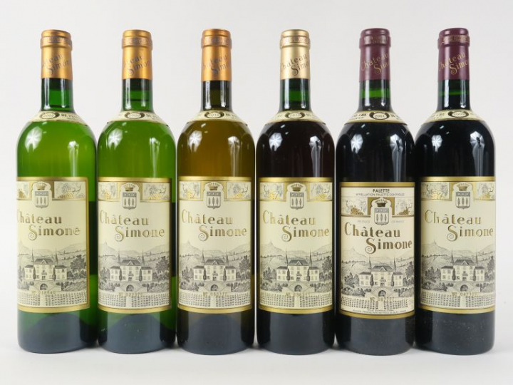 6 BOUTEILLES CHÂTEAU SIMONE 'PALETTE' : 3 BLANC (2005/2008/2010) - 1 R