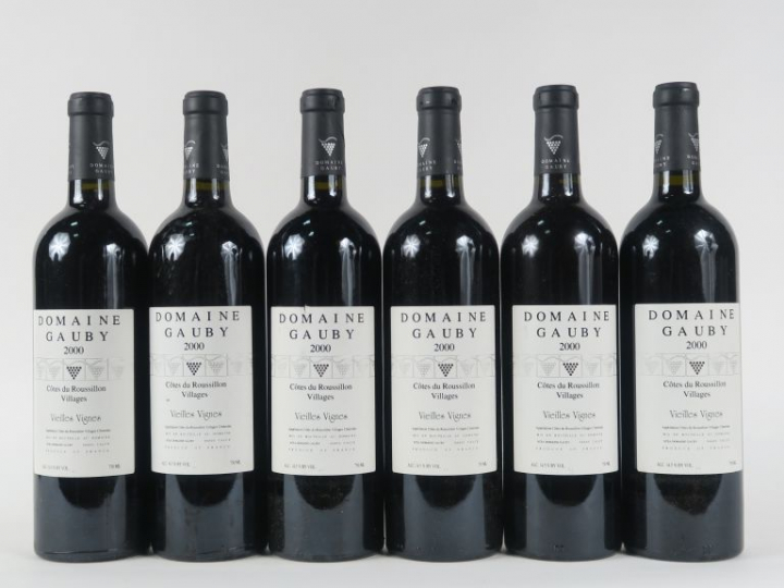 6 BOUTEILLES DOMAINE DE GAUBY 'VIEILLES VIGNES' LANGUEDOC - 2000 - CBO