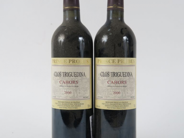 2 BOUTEILLES CLOS TRIGUEDINA 'PRINCE PROBUS' CAHORS - 2000