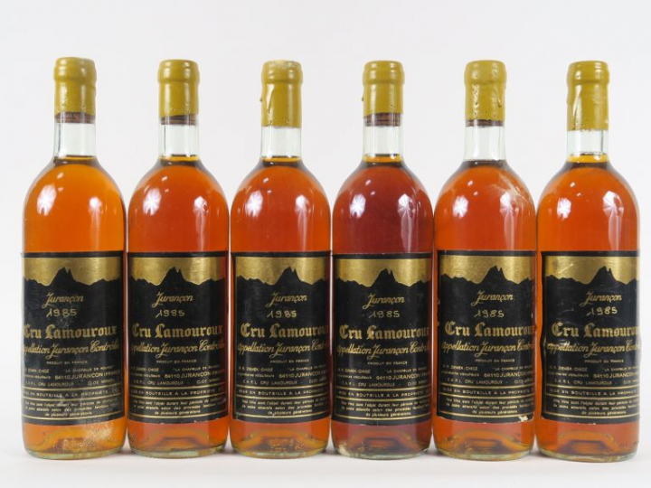 6 BOUTEILLES CRU LAMOUROUX JURANCON - 1985 - BG - CBO