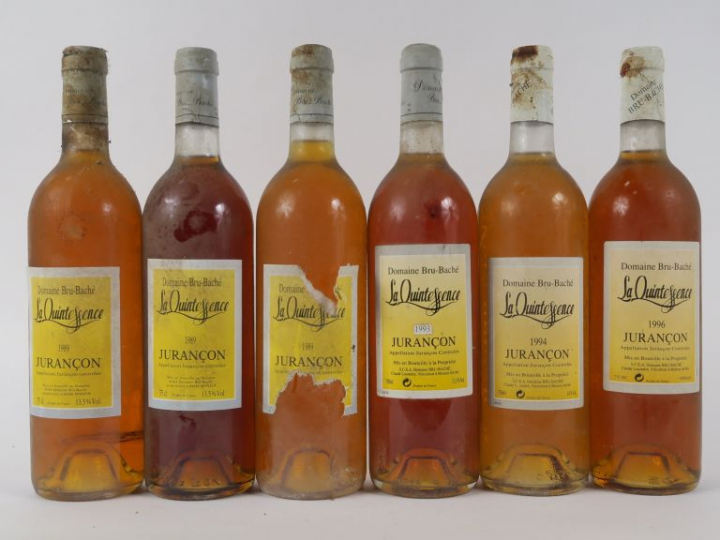 6 BOUTEILLES LA QUINTESSENCE DOMAINE BRU BACHE JURANCON - 3 de 1989 - 