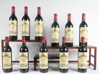 Vente aux enchères 11 BOUTEILLES CHÂTEAU LABEGORCE MARGAUX - 1995 - BG