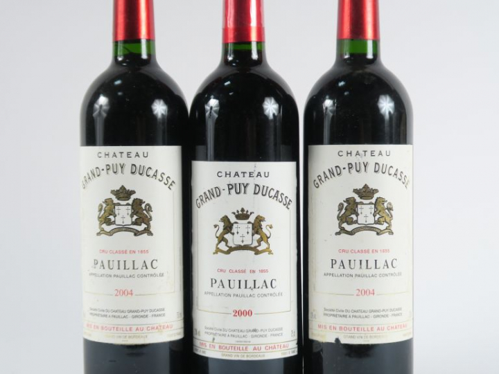3 BOUTEILLES CHÂTEAU GRAND PUY DUCASSE GCC PAUILLAC - 2 de 2004/1 de 2