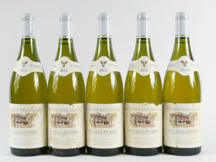 5 BOUTEILLES POUILLY FUISSE DOMAINE BERANGER GEORGES DUBOEUF - 2013