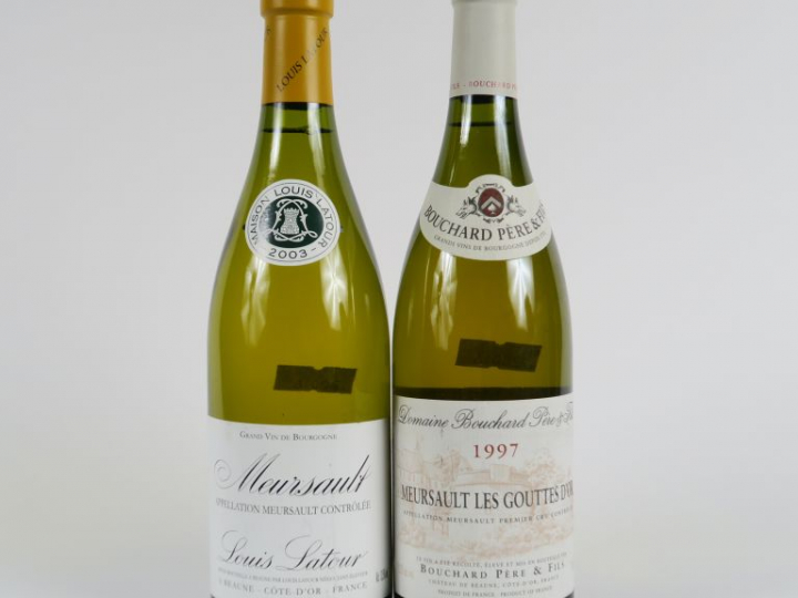 2 BOUTEILLES MEURSAULT : 1 'LES GOUTTES D'OR' 1er BOUCHARD PÈRE   FILS