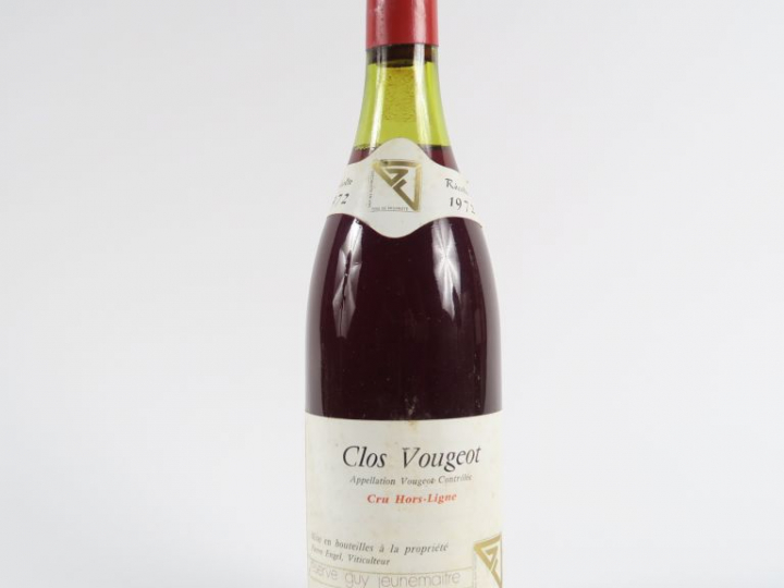 1 BOUTEILLE CLOS VOUGEOT 'CRU HORS LIGNE' GUY JEUNEMAITRE - 1972 - 3,5