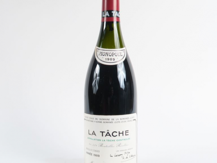 1 BOUTEILLE LA TÂCHE DOMAINE DE LA ROMANÉE CONTI - 1989 - 4,5 CM