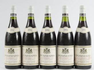 Vente aux enchères 5 BOUTEILLES POMMARD 1er CRU 'CHAPONNIERES' RAYMOND LAUNAY - 1993