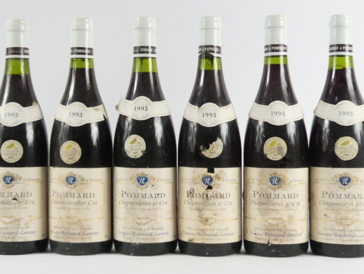 6 BOUTEILLES POMMARD 1er CRU 'CHAPONNIERES' RAYMOND LAUNAY - 1993