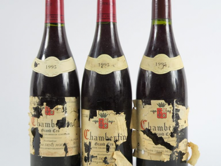 3 BOUTEILLES CHAMBERTIN GC DENIS MORTET - 1995 - ETA
