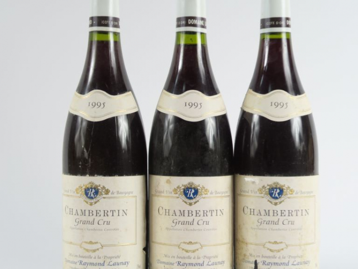 3 BOUTEILLES CHAMBERTIN GC RAYMOND LAUNAY - 1995