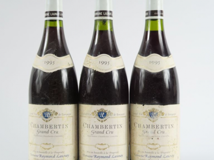 3 BOUTEILLES CHAMBERTIN GC RAYMOND LAUNAY - 1995