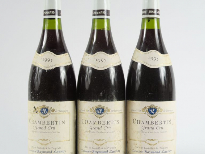 3 BOUTEILLES CHAMBERTIN GC RAYMOND LAUNAY - 1995
