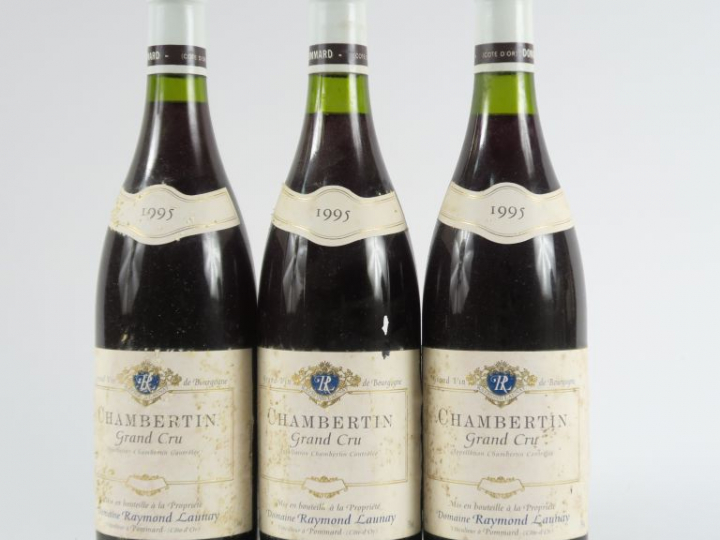 3 BOUTEILLES CHAMBERTIN GC RAYMOND LAUNAY - 1995